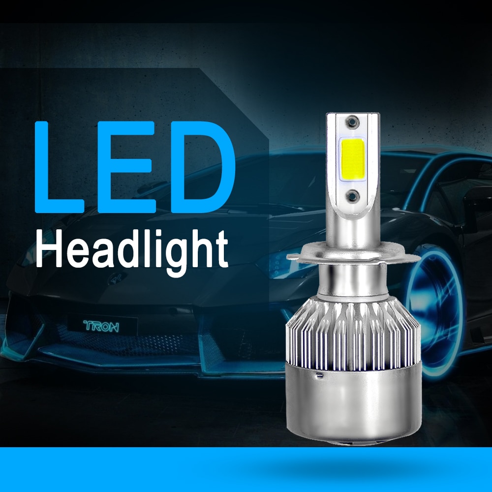 C9 LED headlight 72W/Pair 36W/Bulb 2PCS/Lot 9-36V H7 6000K Waterproof: IP68.7600LM/Pair 3800LM/Bulb
