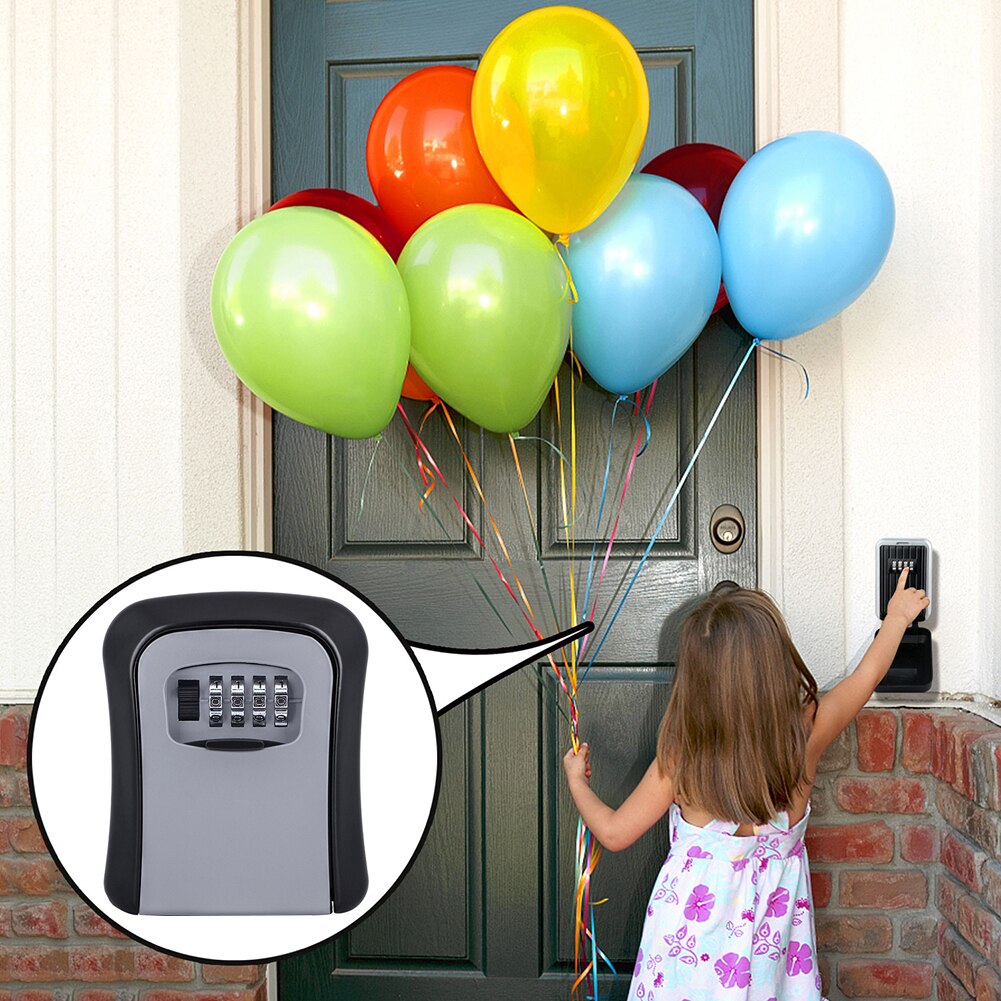 Resettable Key Safe Lock Box Wall Mount Key Safe House Key Opslag Lock Box Met Cijfers Combinatie Outdoor Sleutel Veilig lock Box