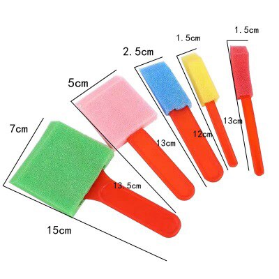 FAI DA TE Rullo di Vernice Pennello Manico In Plastica pennello Spugna Kid Art Star Craft Strumento di Pittura Precoce Educazione Giocattolo di Disegno Per I bambini regalo: Cielo Blu