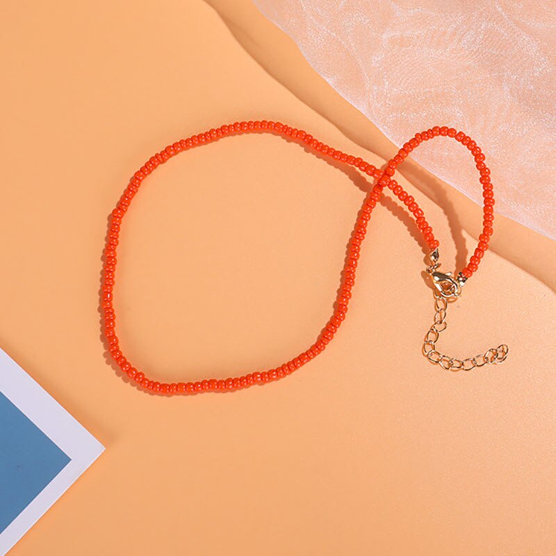Boho Chic koraliki naszyjnik kobiety moda kolorowy łańcuszek na szyję czeski czarny Choker naszyjniki biżuteria Charms Party prezent 2021: NA187-4