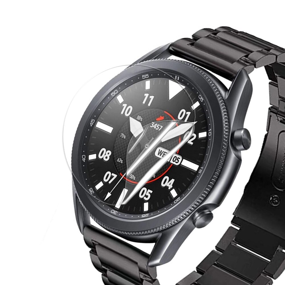 Screen Protector for samsung galaxy watch 3 45mm 41mm Clear Film HD Anti-Scratch Not Tempered Glass galaxy watch 3 film cover: 1pcs in one box / galaxy watch 3 45mm