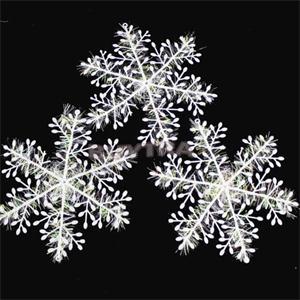 30 Stks/set = 10 Zak Opknoping Ornamenten Stereoscopische Sneeuw Voor Kerstboom Kerst Secoration Witte Sneeuw Sneeuwvlokken Bos