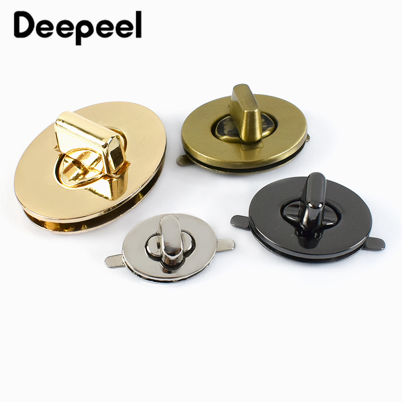 Deepeel 2 zestawy metalowe zamki Twist do torebek torebka zamknięcie blokada zatrzaski torebka zapięcie klamry akcesoria do rękodzieła DIY skóra Craft