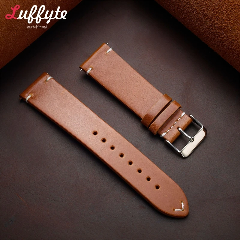 LUGEMA Cinturino For Orologio In Pelle Di Mucca 18mm