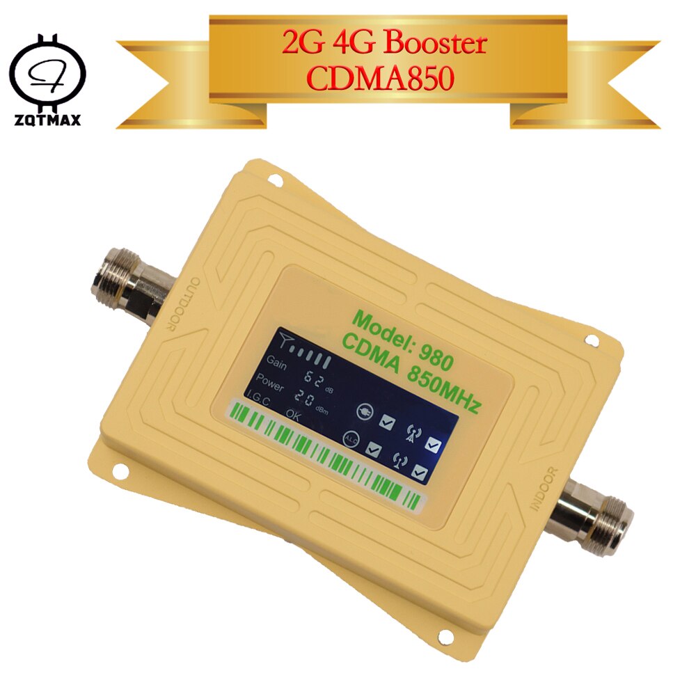 ZQTMAX gsm cell phone signal booster 2g 4g repeater LTE mobile cellular amplifier B5 band CDMA 850MHz