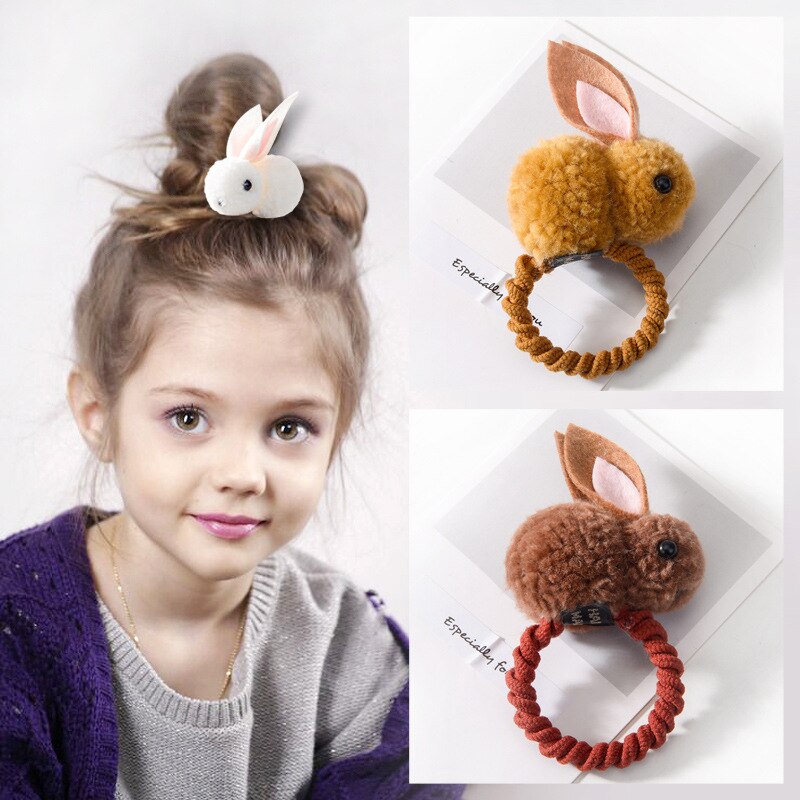 Bracelet caoutchouc lapin pour enfants 5 couleurs | Joli bracelet caoutchouc pour filles, corde pour tête, accessoires pour cheveux, anneau à cheveux, épingle à cheveux, bijoux de coiffure