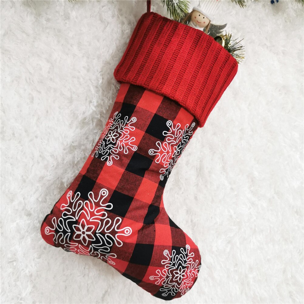 Christmas Stockings Rustic Buffalo Check Plaid Sno... – Grandado