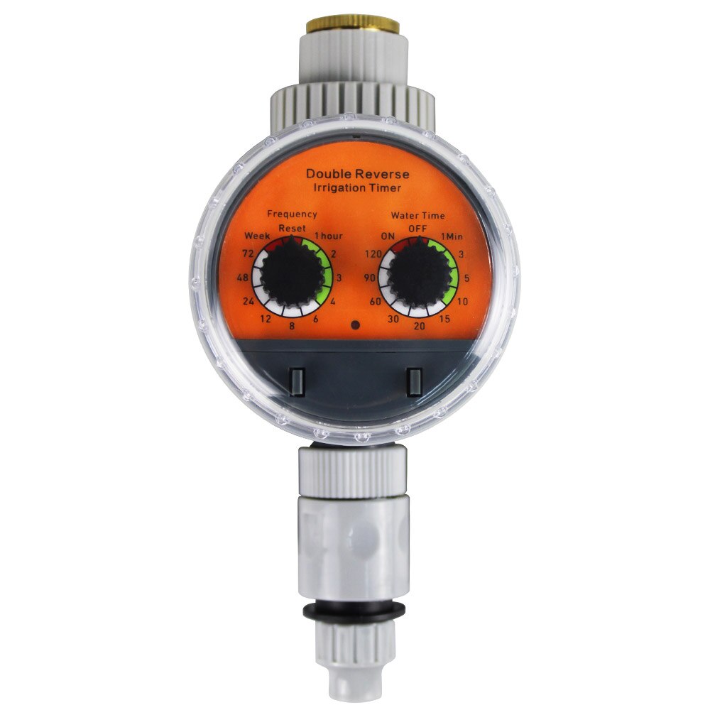 Garden Watering Timer Water Pressure Regulator Irrigation Controller System With Battery Use To DN15 And DN20 Female Thread: Red