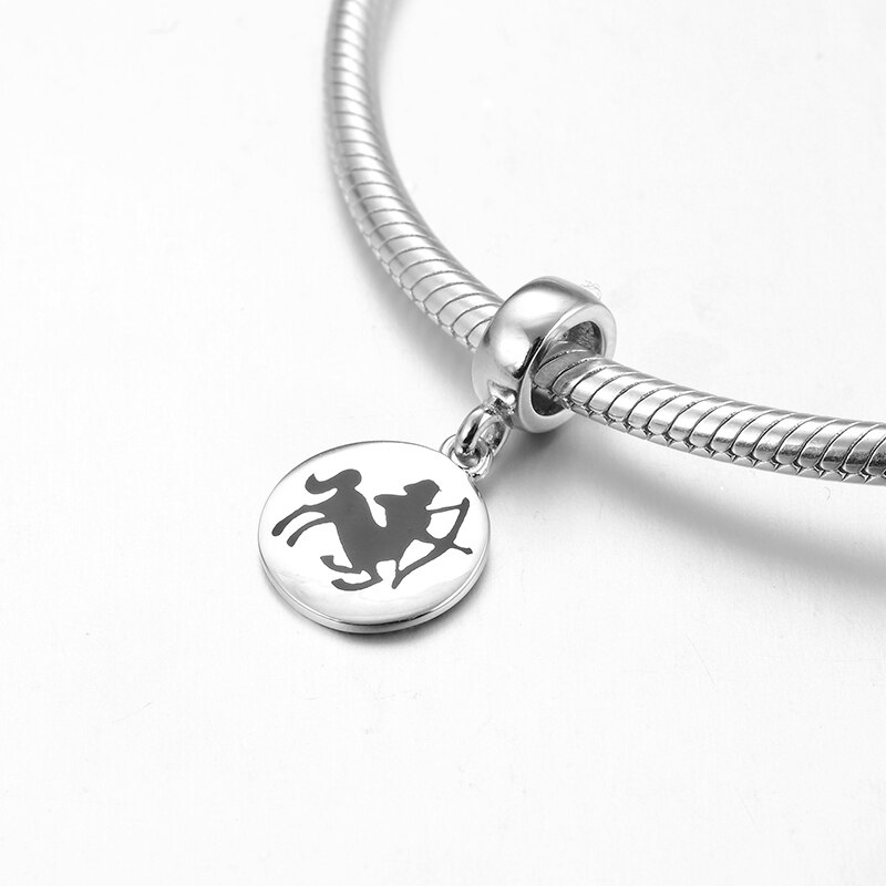 925 Sterling Silber Schütze 12 Konstellation Sternzeichen Fit Original Europäischen Charme Armband Schmuck Machen