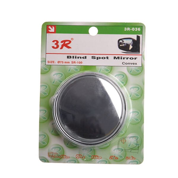 3R-036 Stick-On Convex Blind Spot Achteruitkijkspiegel Met Verstelbare Groothoek-75 Mm (Zilver)