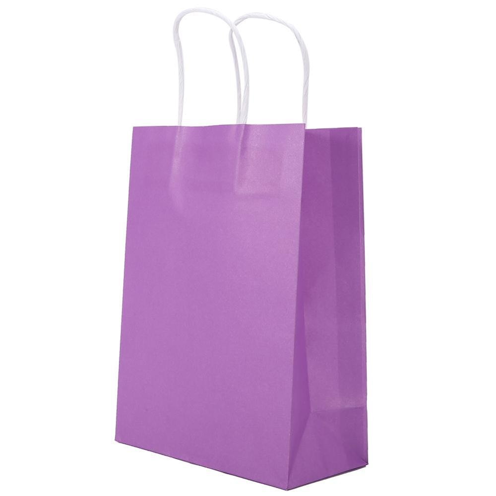 25 Stks/pak Bag Kraft Verpakking Handvat Papier Opbergtas Voor Bruiloft Snoep Gunst Tas Met Handvat Verpakking Bag kerst