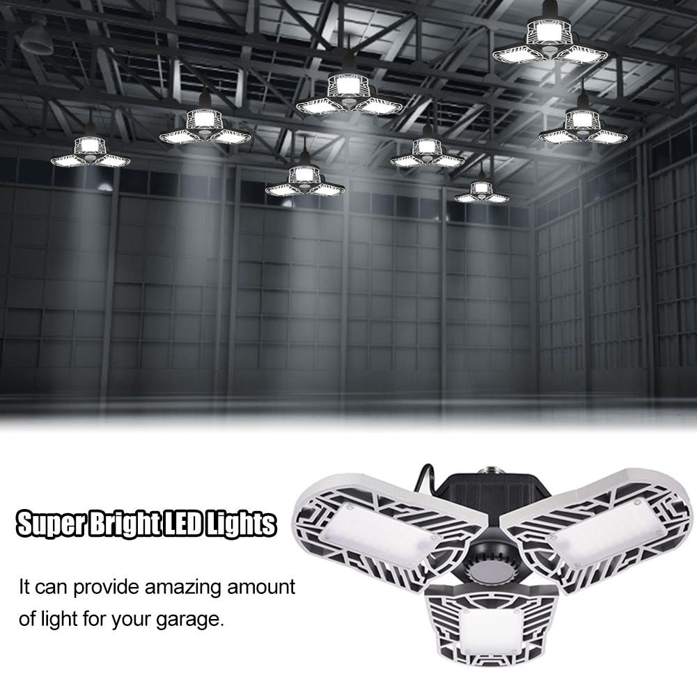 600LM E26 Foldable LED Pendant Lights Garage Light For Garages Warehouses Workshops CRI80+/ 6000K Indoor Lighting