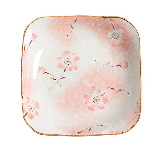 Porcelain Brakfast Dishes Square Round 7inch Deep Plates Household Dinner Sushi Desert Steak Handpainted Plates: C