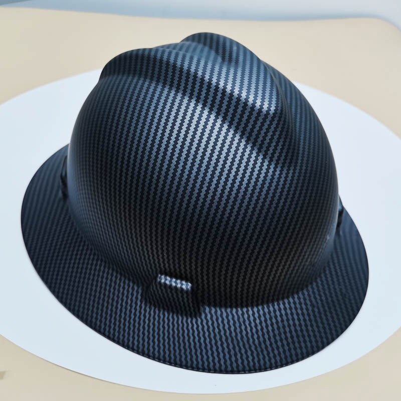 Casque de sécurité en fibre de carbone Construction casque de ABS équipement de protection casques casquette de travail: Black