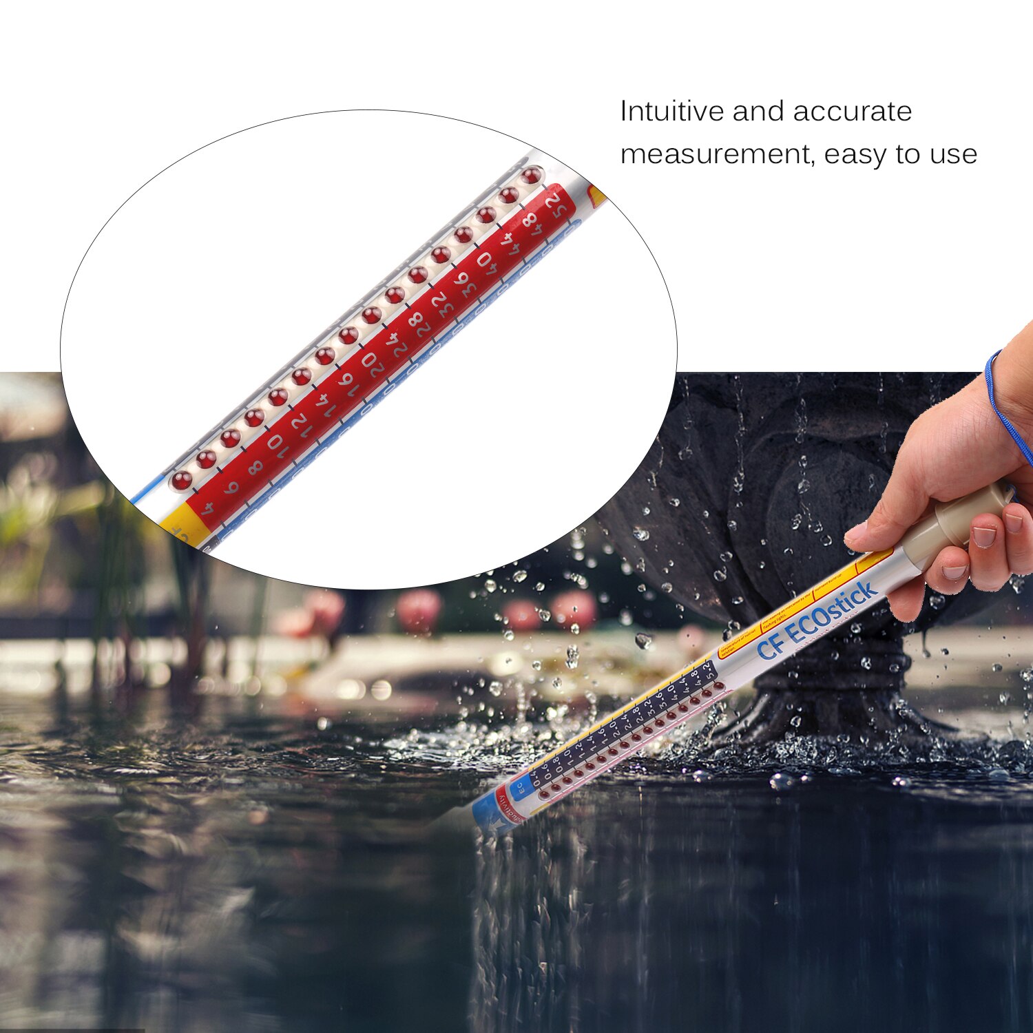 Electric ECO Stick EC/CF/PPM Meter Two-in-one Water Tester Nutrition Analysis Conductivity Tester Nutrition Stick for pool Lake