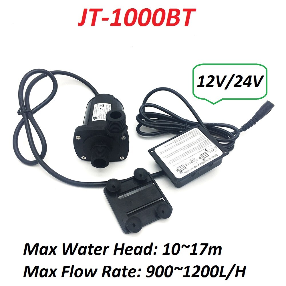 1000bt 12v 24v højtryk 17m maks. vandhoved børsteløs pumpe 900 ~ 1200l/ timer dyk vandpumpe