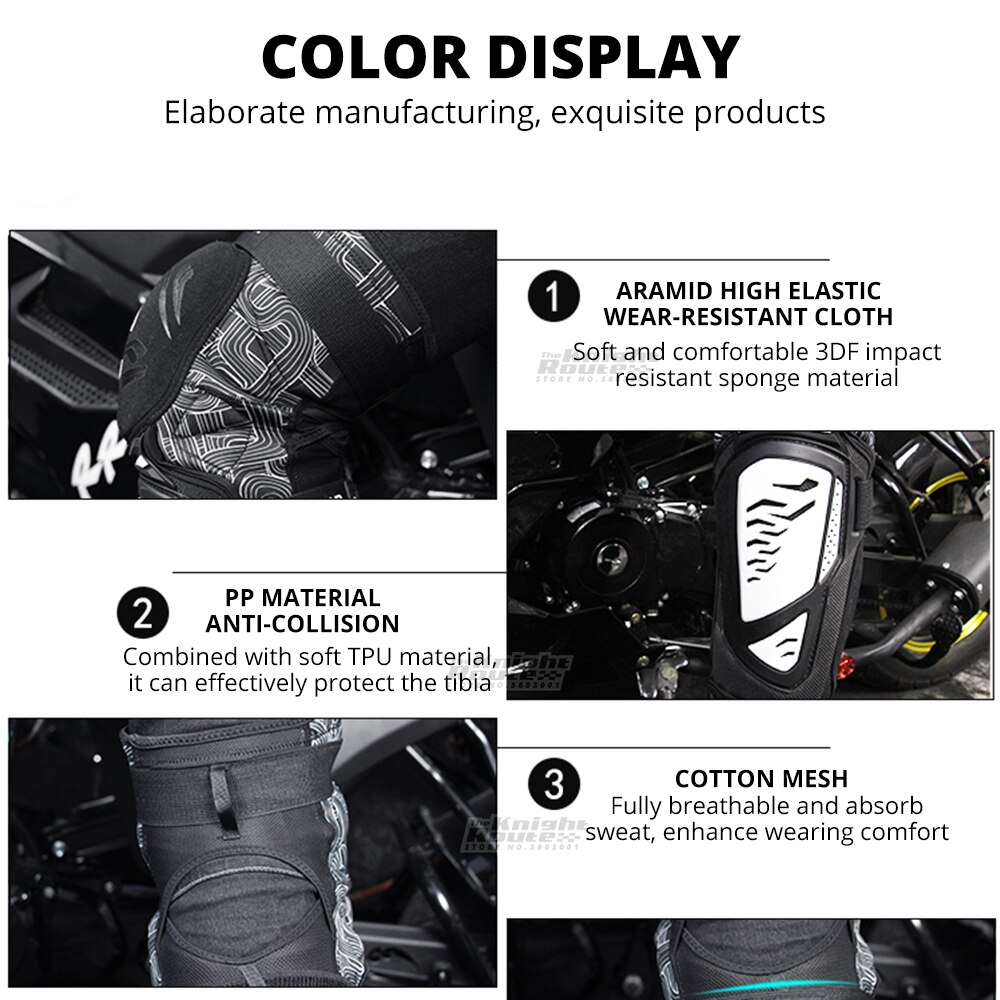 Motorcycle Knee Pads Aramid Yellow Motocross Equipment Moto Motorbike Equipacion Body Armor Protect Gears Knee Pads Four Seasons