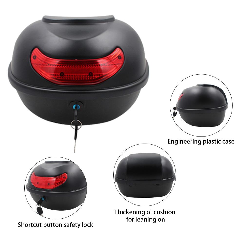 Motorcycle Trunk Waterproof Top Case For Single Helmet Motorbike Rear Storage Luggage Tool Hard Box Scooter Luggage Trunk