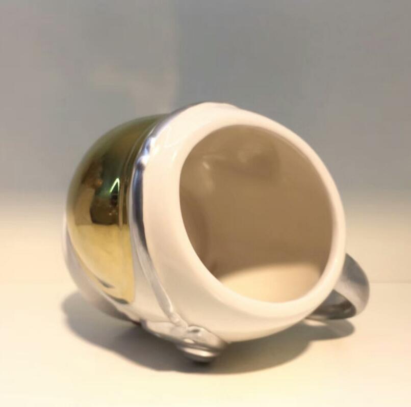3d astronaut hjelm keramisk krus form vand kop kaffekop rejse krus håndtag underlig personlighed mælkekopper til dreng