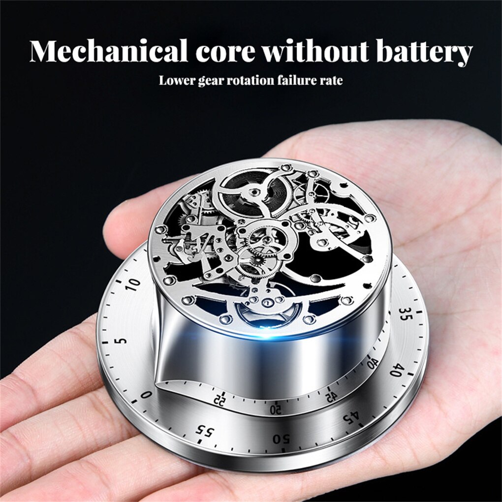 Mechanical Kitchen Timer Portable Small Refrigerator BBQ Countdown Clock Reading Timing Device Office Bakery Accessories