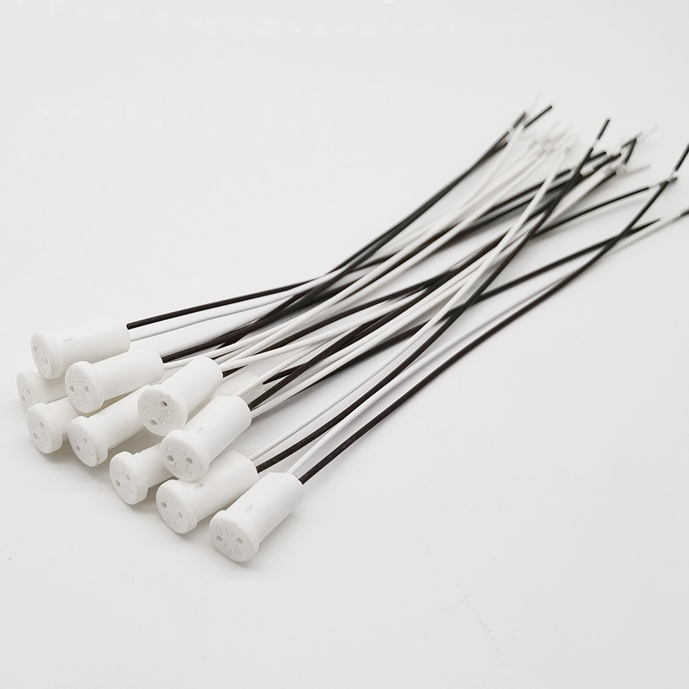 10-50pcs G4 Lamp Socket, 20cm 30cm 50cm 100cm White Black 12V 220V G4 Lamp Holder For LED Crystal Halogen Light Bulb