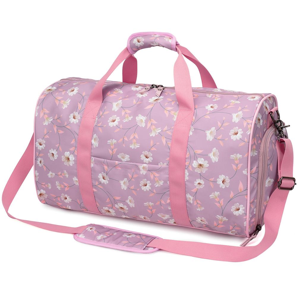 Vrouwen Bagage Handtas Grote Capaciteit Bloemenprint Vrouwen Reistas Tote Duffle PT797