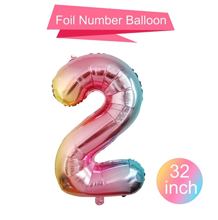 Huiran 32 tommers folieballonger tall ballongfigurer ballonger bursdagsfest dekor barn voksen ballong luftballongballer babyshower: 2