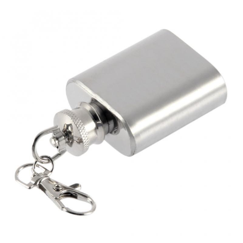 Heupfles mini pocket heupfles met sleutelhanger sleutelhanger drankopslag roestvrij staal 1oz