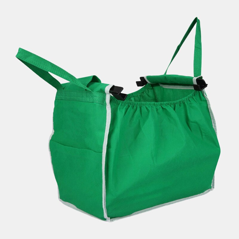 Grab Bag Groen Supermarkt Winkelwagen Boodschappentas Milieubescherming Non-woven Winkelwagen Winkelen Opslag Opvouwbare Draagtas