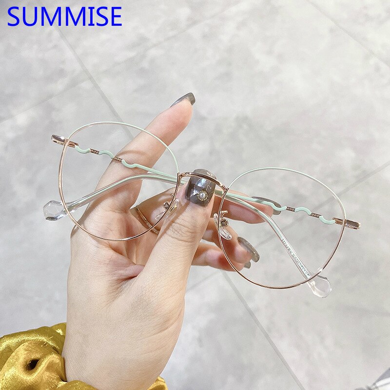 SUMMISE Titanium Glasses Frame Woman Myopia Eyeglasses Frame Women Optical Glasses Frame Eyewear Top: COLOR 3