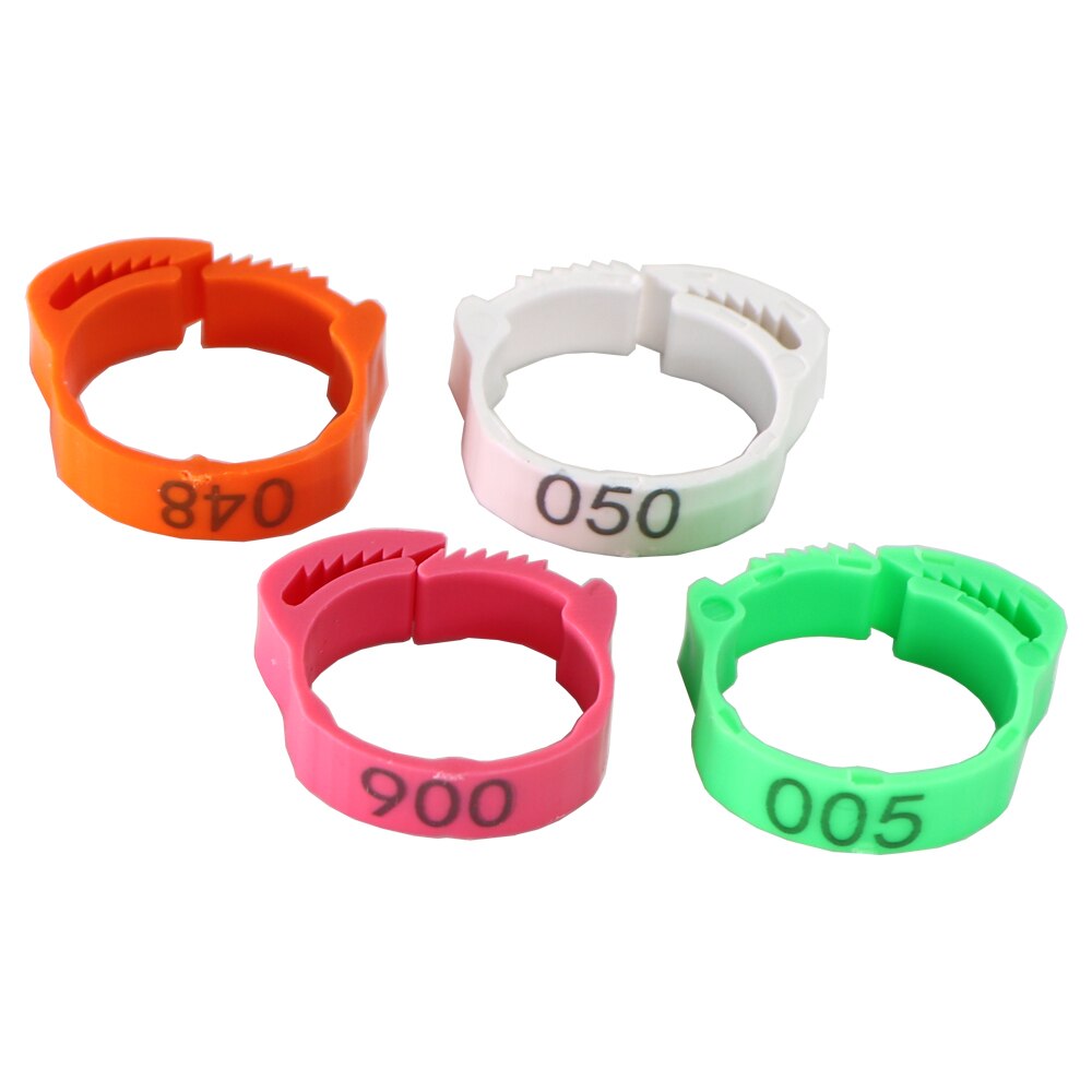 Brasmoyu 30Pcs Verstelbare Kip Voet Ringen Binnendiameter Size 2 ~ 2.4Cm Kip Gevogelte Flexibele Intrekbare Voet Ring 6 Kleuren