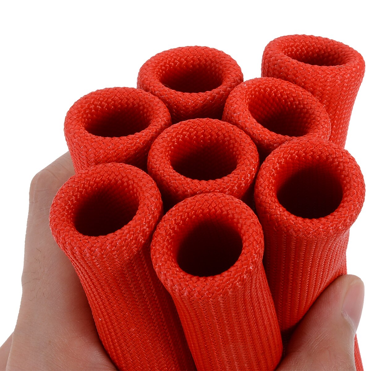 8pcs Red 1200F Spark Plug Wire Boots Heat Shield Protector Sleeve Sbc BBC 350 454 Engines For GM Chevy Buick