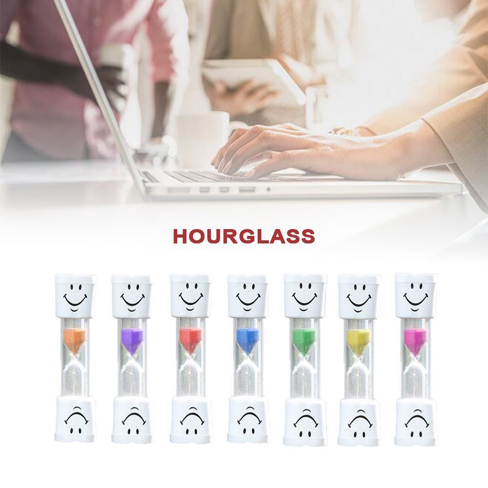 Reloj de arena para niños, 1 unidad, reloj de arena de 3 minutos, temporizador de cara sonriente