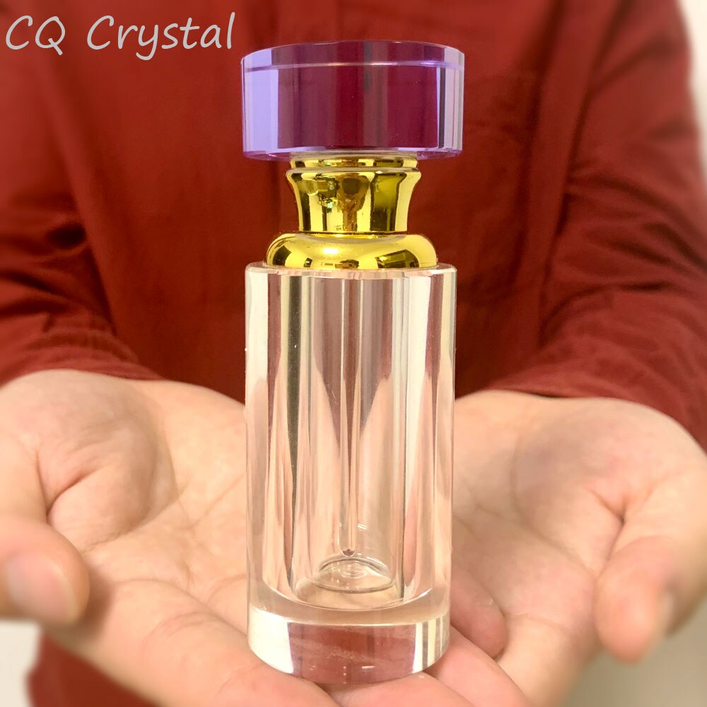 12ML K9 CLEAR CRYSTAL GLASS REFILLABLE PERFUME BOTTLE EASY TO CARRY TRAVEL ESSENTIAL TABLE ORNAMENT HOME DECOR