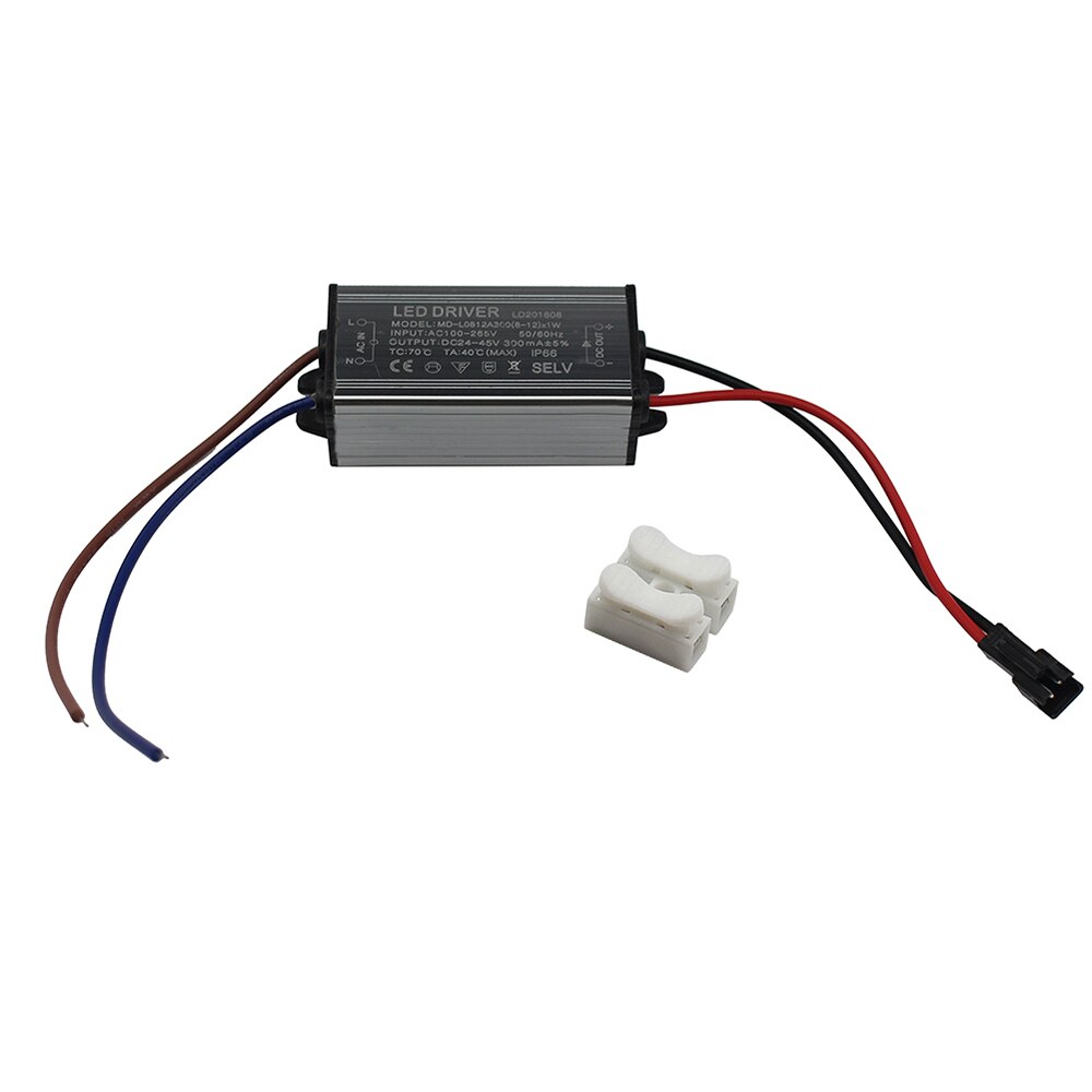 Aluminium IP66 3W 4W 7W 8W 12W 18W 24W Led Driver 300mA Ac 100-265V Waterdichte Voeding Verlichting Transformator Drivers Ballast: (8-12)x1W