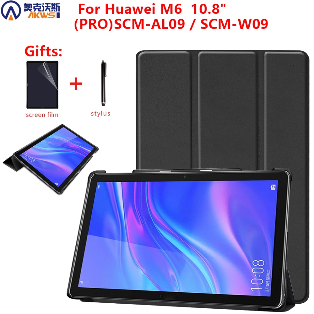 Case for Huawei Mediapad M6 10.8 Tablet Case for Huawei 10.8 PRO SCM-AL09/W09 Folio Stand Sleep Cover Shockproof Shell