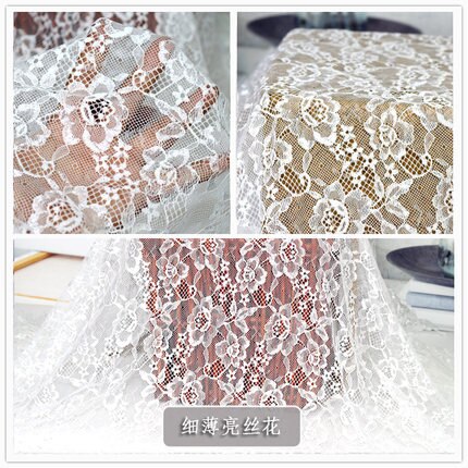 100cm * 140cm / Piece, White Embroidery Lace Cloth, Summer Dress Curtain, Wedding Dress Fabric, DIY Handmade Material: 12