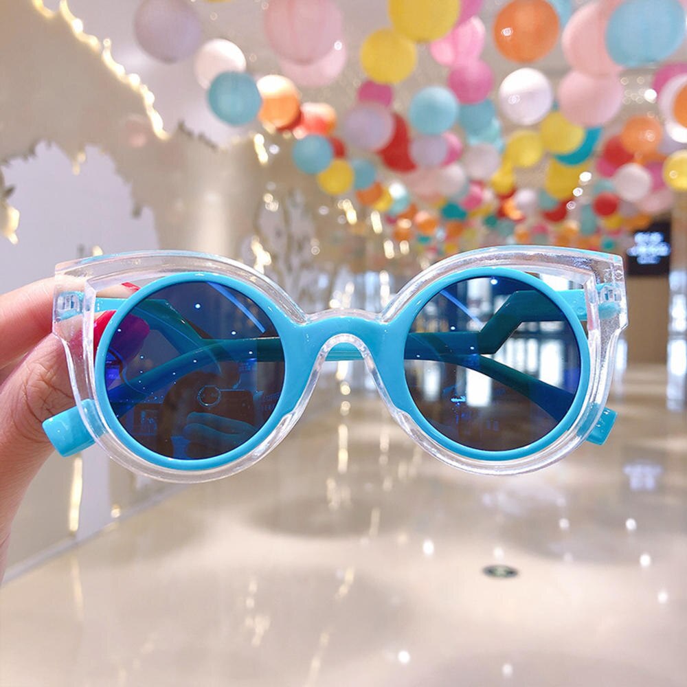 Nuevas gafas de sol polarizadas bonitas para niños, gafas de sol de tiburón de dibujos animados para niños, gafas de sol flexibles a la: 5