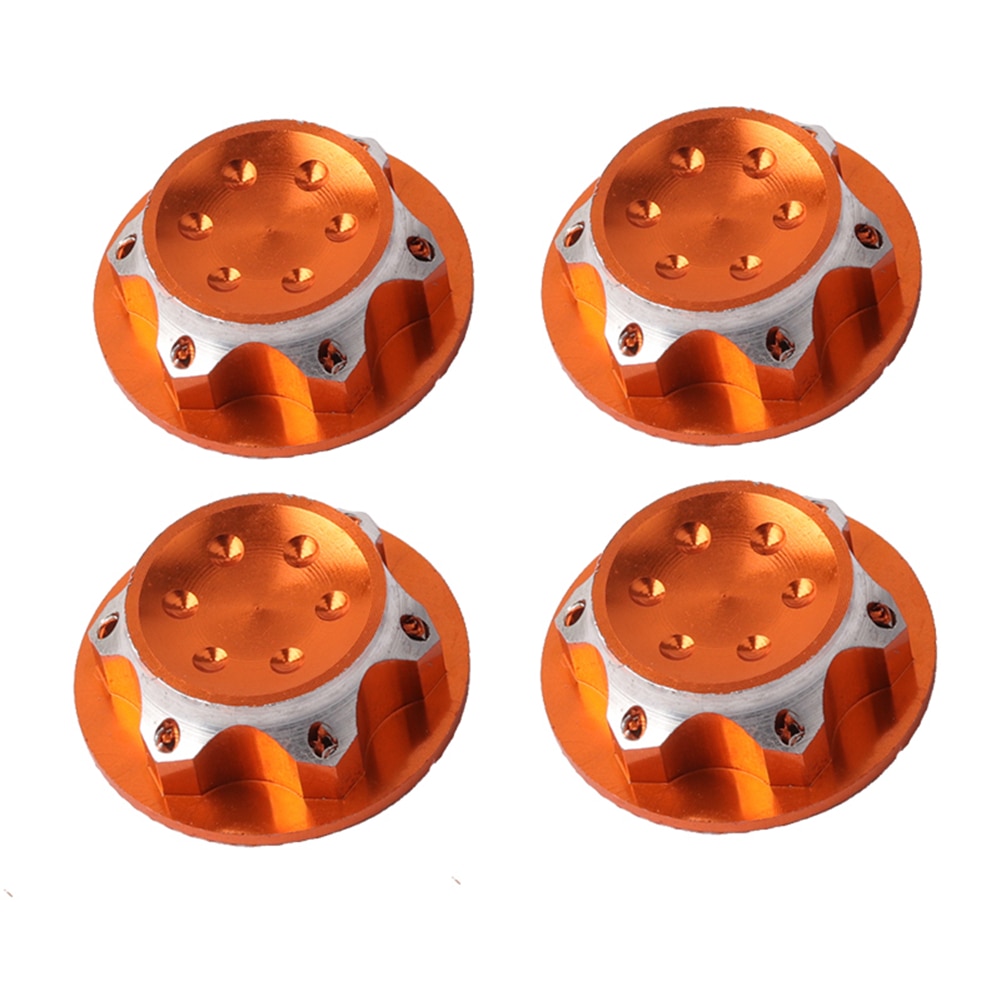 4pc/lot Aluminium Wheel Hub Cover Antidust Cover 17mm HEX Nut For RC 1:8 Model Car Anti-skid Wheel Cover Toy Part Supplies