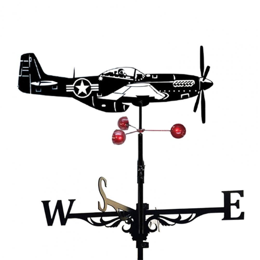 Weather Vane with Roof Mount Architectural Style Stainless Steel Ship Plane Animal Pattern Outdoor Weathervane Garden Supplies: 5