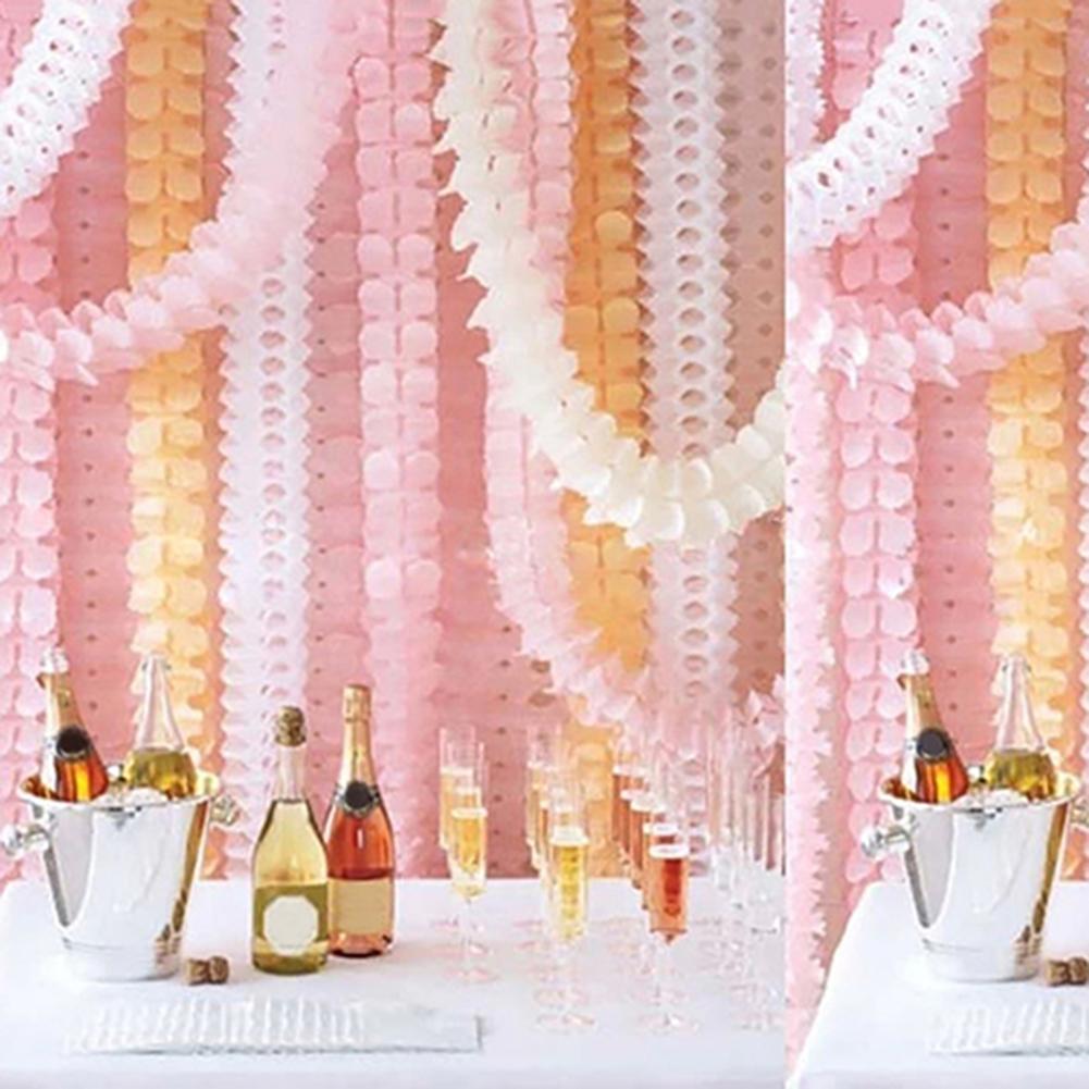 Oblique Unique® Deckenhänger Papier Kreis Girlande Banner Roségold Deko Für Geburtstag Hochzeit Jubiläum Party