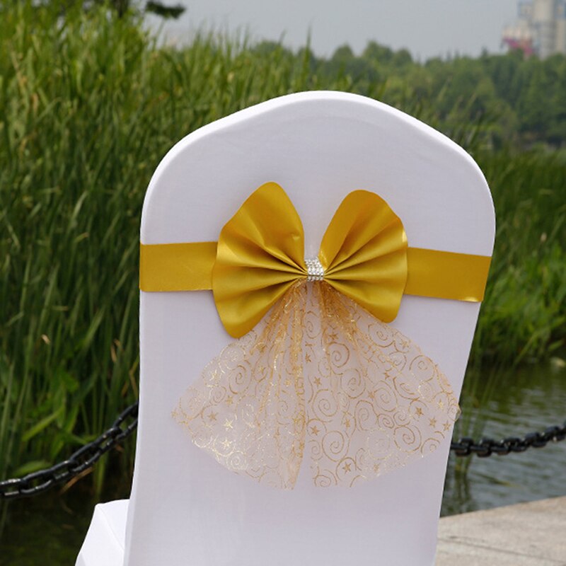 Ceintures de chaises avec couverture de nœud 10 pièces | Tulle vert menthe, pour événements mariages et fêtes noël, décoration