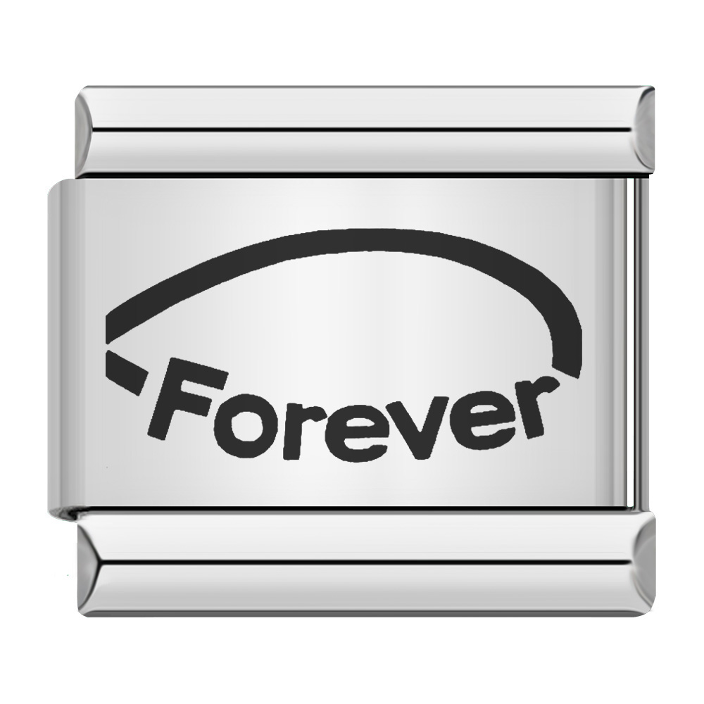 BestFriend Lovers Footprints I Love series Italian Charm Modular Links Fit 9mm Bracelets Stainless Steel Jewelry DIY Hand Making: Light Yellow Color