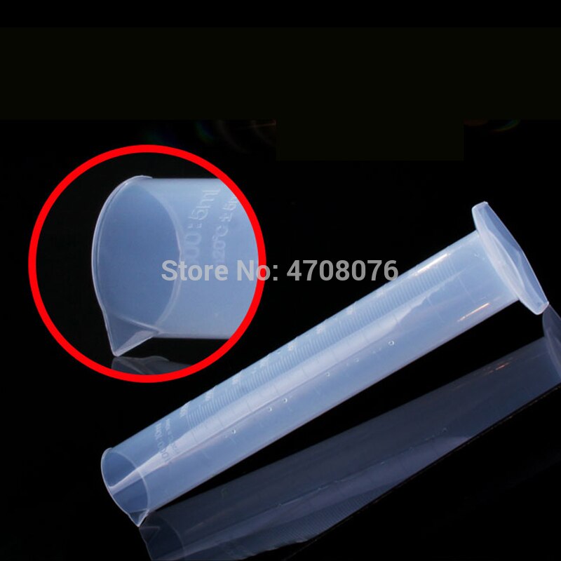 Cilindro graduado 10,25, 50.100 ml 4 unids/set PP con herramienta de medición de laboratorio de plástico de de escala transparente para ensayos químicos