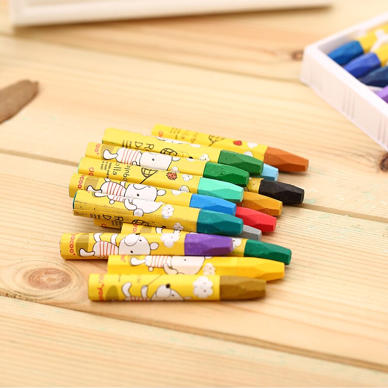 , lápiz Deli stick 18/24/36, pintura al óleo en colores Pastel, crayones, suministros de pintura, ceras para niños, estudiantes de Bellas Artes