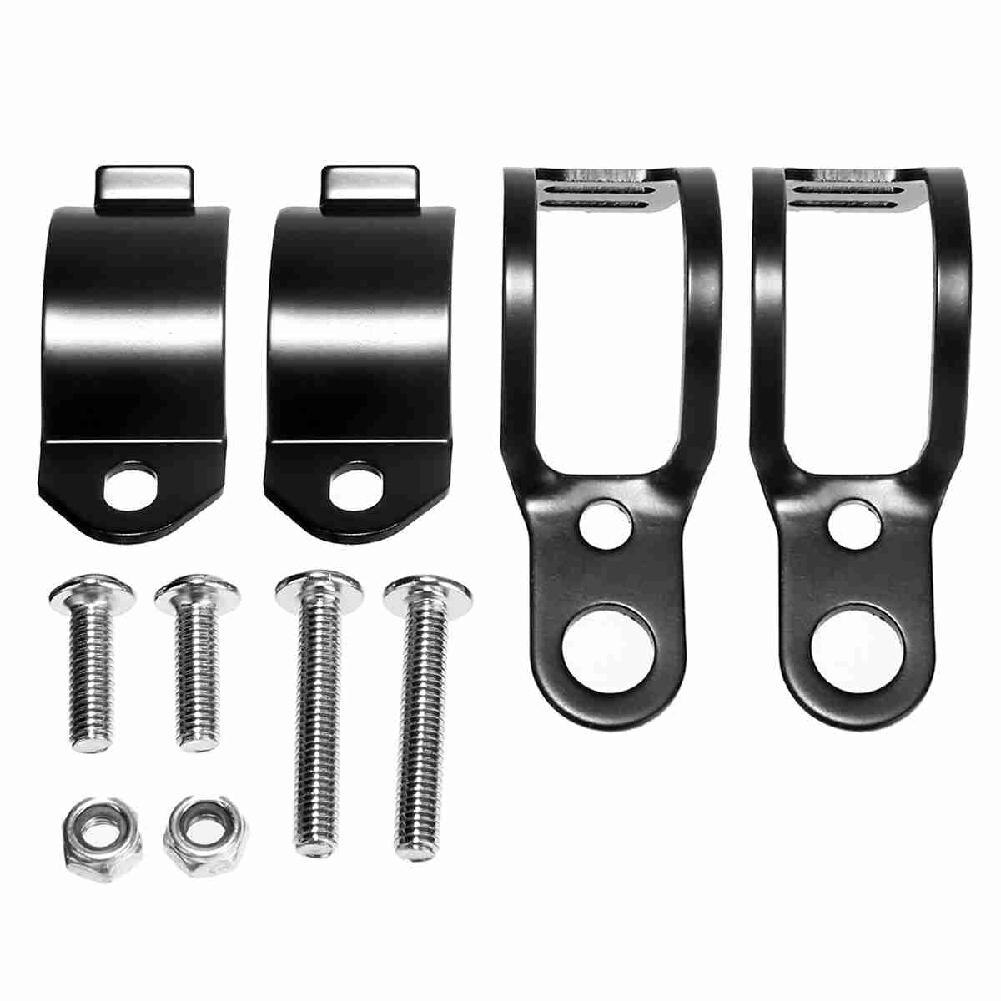 1 Pair Universal Headlight Bracket Motorcycle Headlight Turn Light Black Stainless Steel Metal Clamp 33-43mm Front Fork