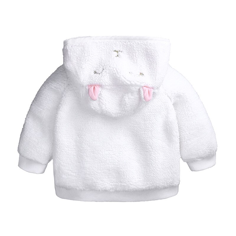 Plus Fluwelen Cartoon Oren Peuter Hooded Jassen Meisjes Jongens Baby Baby Winter Hoodies Jas Mantel Jas Dikke Warme Kids Kleding