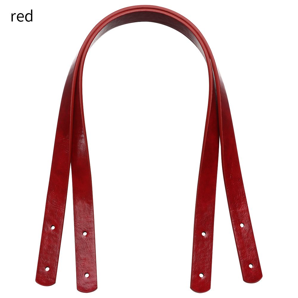 1 Pair Detachable PU Leather Handle Shoulder Bag Belt DIY Replacement Accessories Handbag Band Handle Strap With Rivets: Bronze