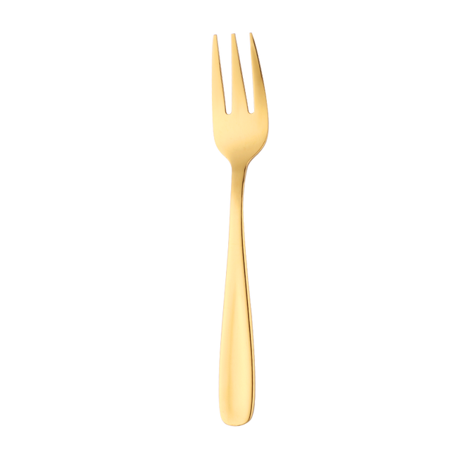 6Pcs/lot Gold Cake Forks Stainless Steel Mini Fork Thick Cutlery Fruit Fork Metal Dessert Fork for high tea Party: Gold