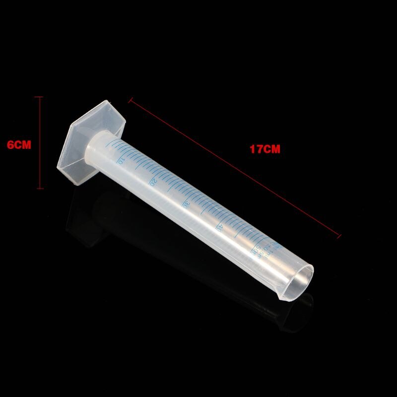 50mL Sauerei Zylinder Labor Prüfung Absolvierte Flüssigkeit Versuch Rohr Glas Werkzeug Neue M17F